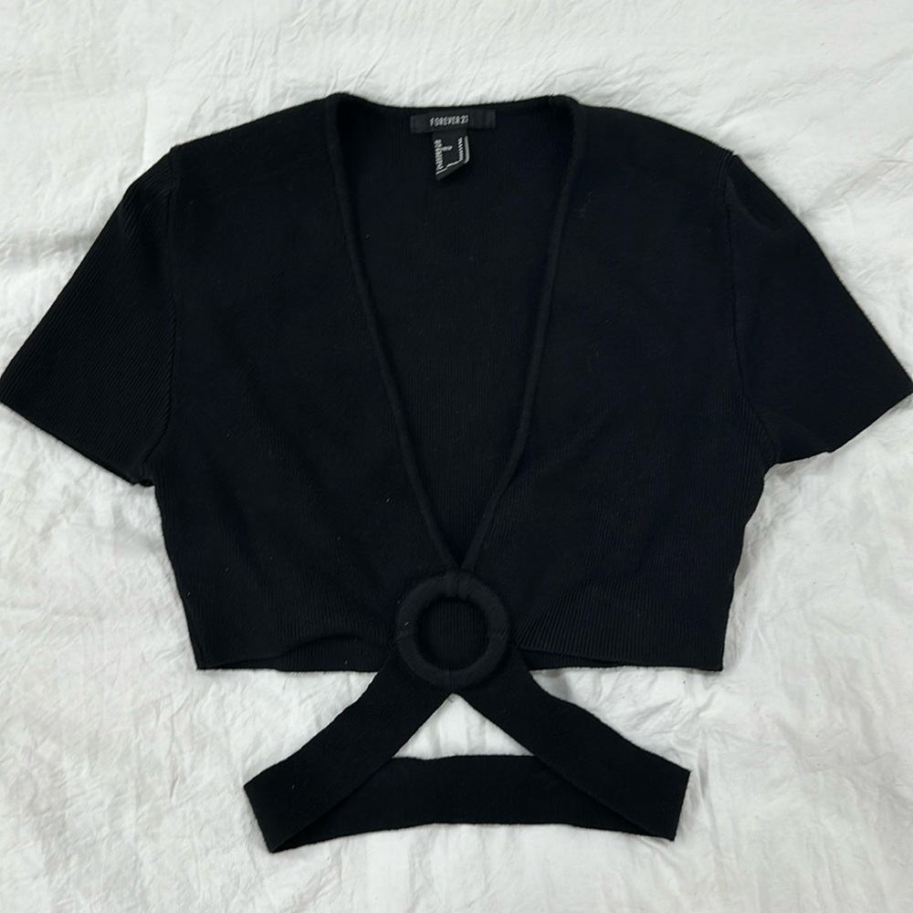 Black waist top